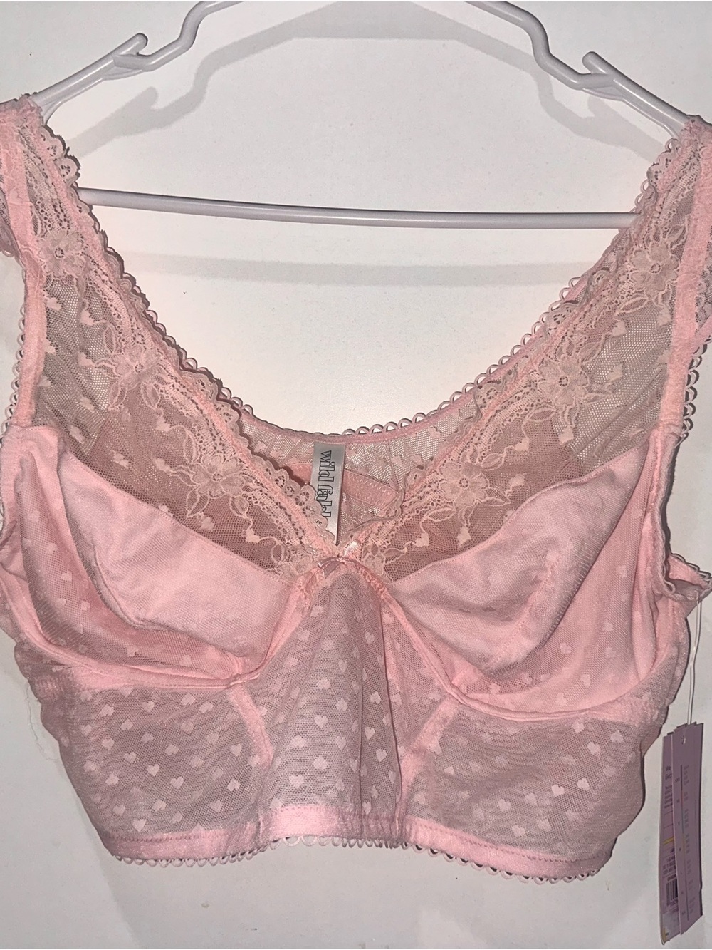 Delicate Pink Lace Bralette